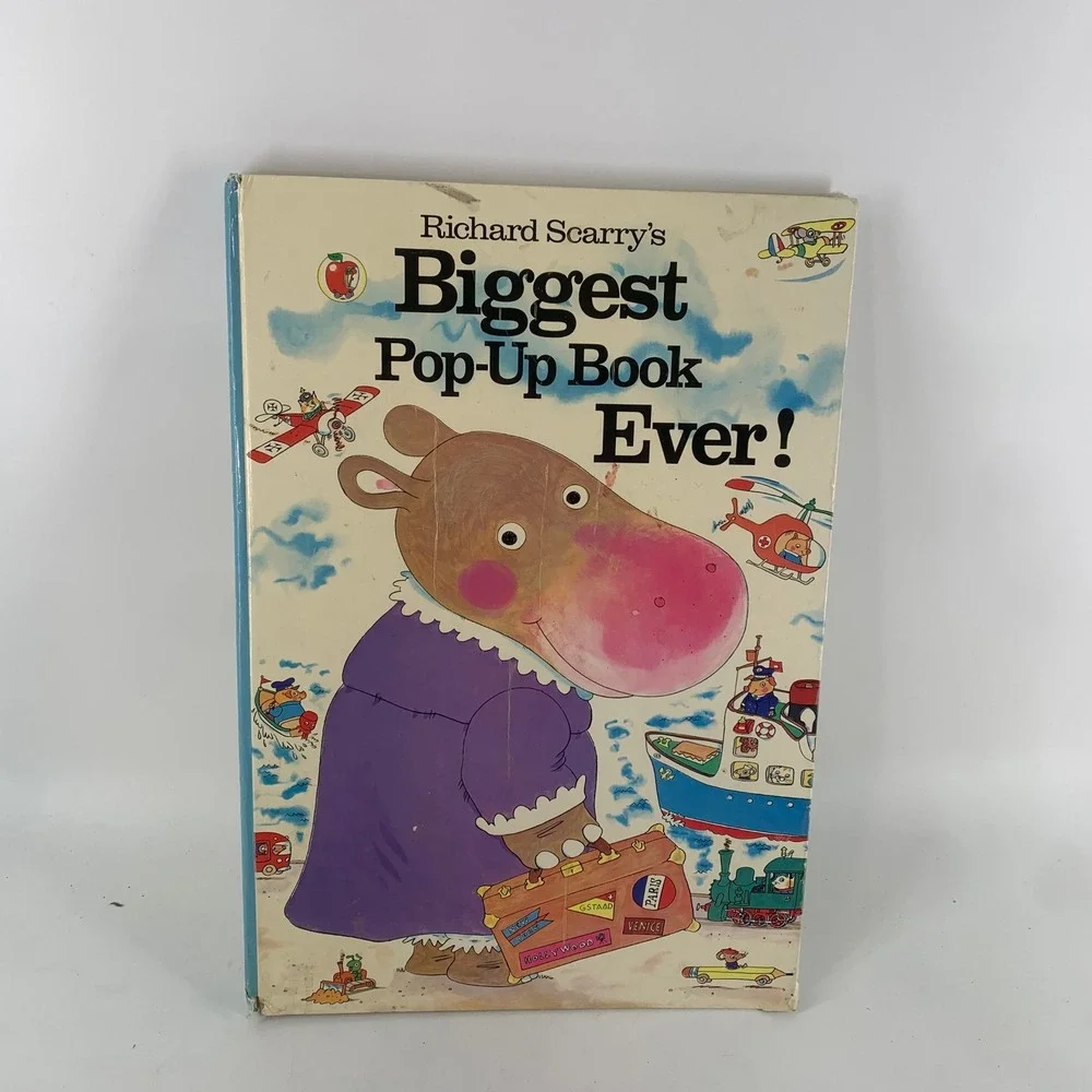 Richard Scarry's Biggest Pop-Up Book Ever! 1992 Golden Books Hardcover Busytown
